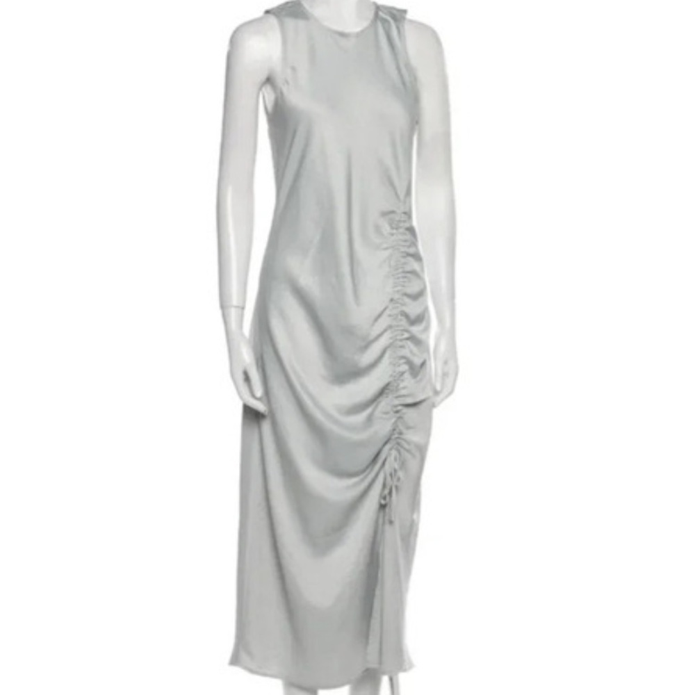 House of Harlow 1960 Silver Ruched Midi Dress